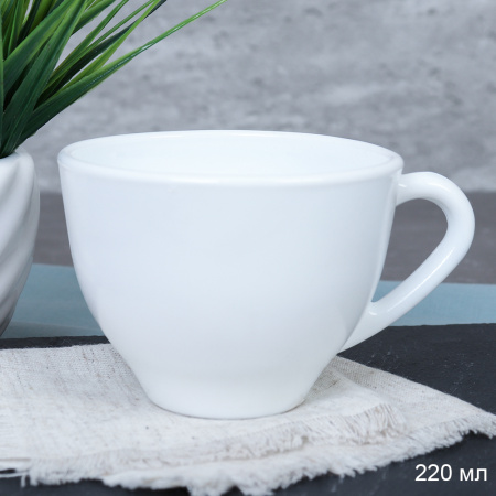 Кружка 220 мл Чашка чайная / GB220 (WHITE) /уп 12/