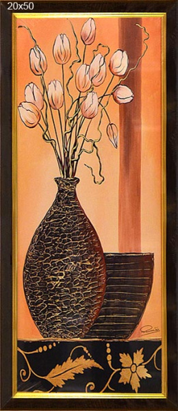 Репродукция картины 20х50 Постельные тюльпаны / RA84 /2001B-106A1/