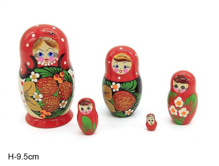 Матрешка простая Земляничка 5 мест / 525