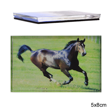 Магнит зеленый 5х8 см Конь