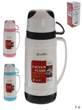 Термос 1 л со стеклянной колбой / 71Т100 /уп 12/