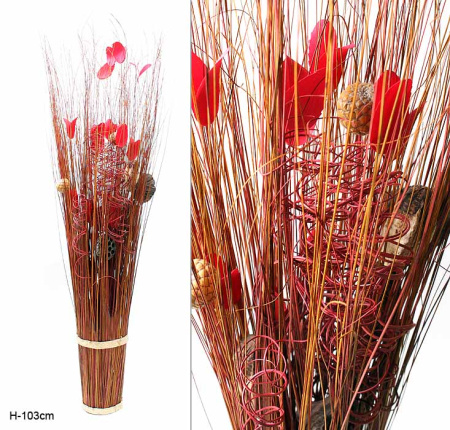 Композиция из сухоцв. h-1.0 м. 33830R /уп.12/
