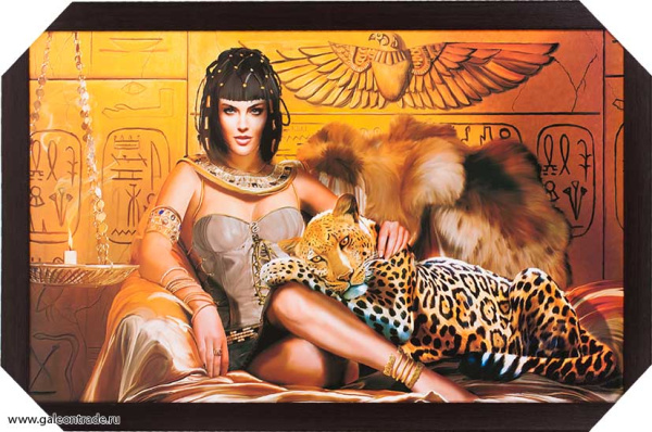 Репродукция картины 60х100 К374 / Девушка с леопардом /4701C1-025Х/