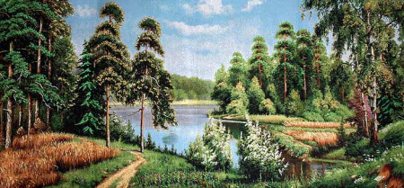 Гобелен полотно 50*100 S085 золотая нить