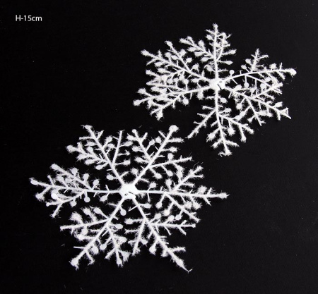 Снежинки 2 штуки 15 см/ HM1331078 /уп.1600/