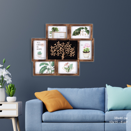 Фоторамка коллаж 38х46 см / 714-26 /уп 24/6 фото (50)