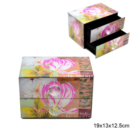 Шкатулка из цветного стекла / I8016-27 /уп.12/