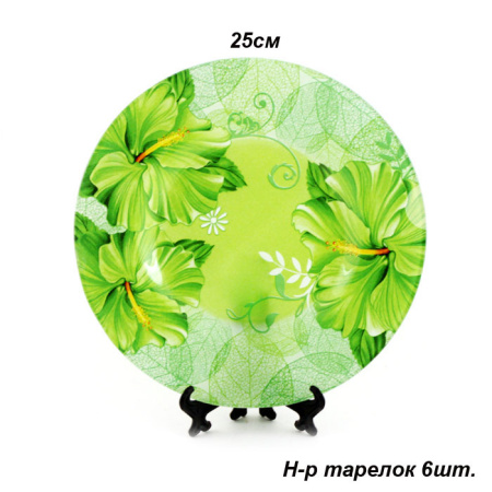 Тарелки 6 штук 25 см Акция S3010/6-J004 /уп.4/ кругл.
