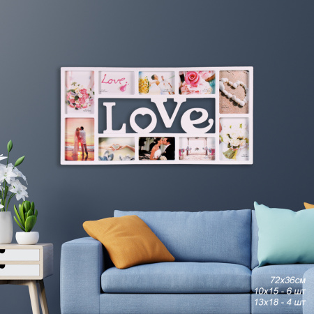 Фоторамка коллаж Любовь 72х36 см / YJ10LOVE /уп 12/