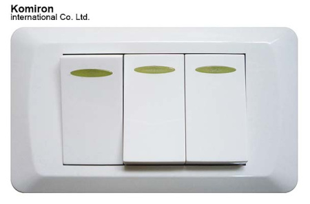 Выключатель Komiron HGBB-026/3 /уп.100/ WHITE