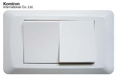 Выключатель Komiron HGBB-025/2 /уп.100/ WHITE