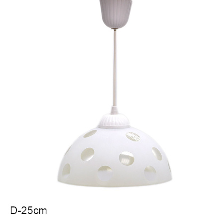 Светильник колпак д250 белый горох /уп10/