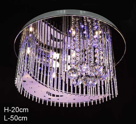 Люстра светодиодная с ПДУ YG-D8088/6+2C LED+2 x E14+6 x G4/уп1/