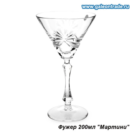 Бокал 6 штук 200 мл Мартини хрусталь / с6519/1 /
