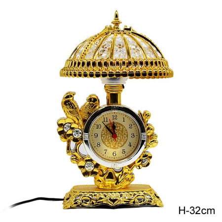 Светильник настольный и часы/HHB01-2/уп 48/