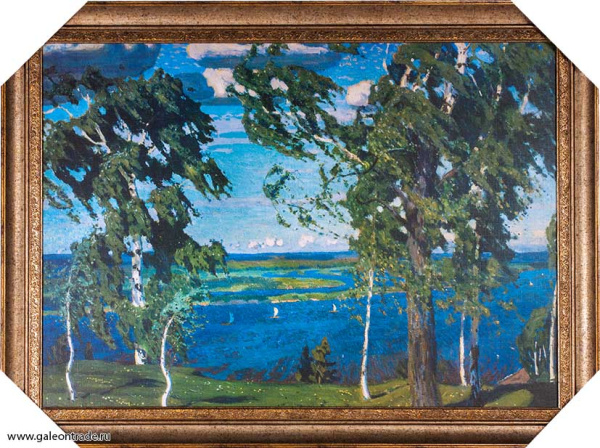 Репродукция картины 50х70 Зеленый шум 1904 /Рылов ГИ/KS5624-4/ Государственный Русский музей Санкт-П