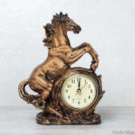 Часы-статуэтка Конь / 3401A /уп.48/