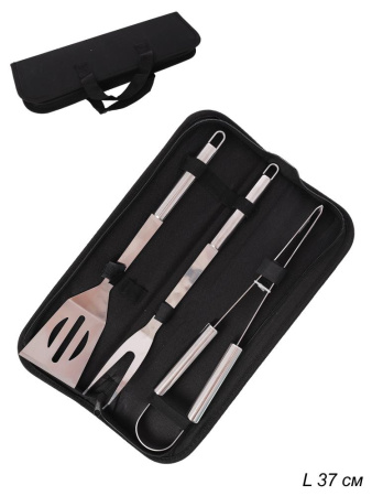 Набор для барбекю 3 предмета в чехле / TD-45 /уп 24/