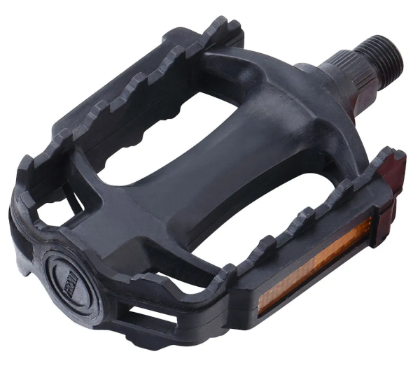 Педаль для MTB MIXIEER MX-P603, полипропиленовый корпус чёрный, стальные подшипники, ось 2S, с рефле