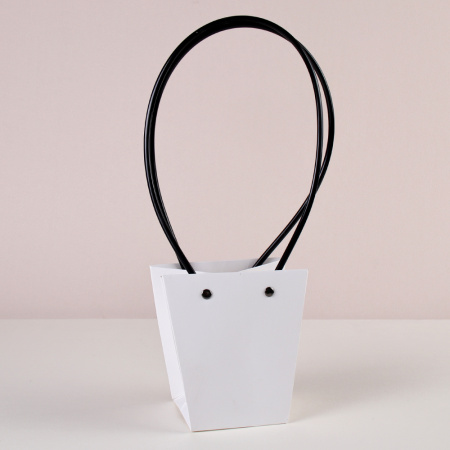 Пакет подарочный для цветов трапеция 12,5х12х8х8 / 904-3 /уп 10/500/белые