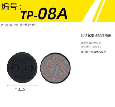 Колодки тормозные керамические COMIRON TP-08A, сертификат TÜV Rheinland