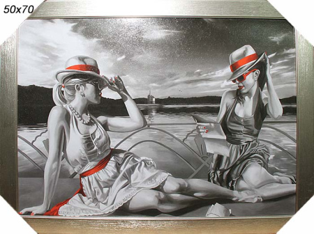 Репродукция картины 50x70 Дамы в шляпе / К759 /4701C1-042X/