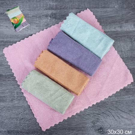 Салфетка для уборки 5 штук / FT-124 /уп 360/ (50)