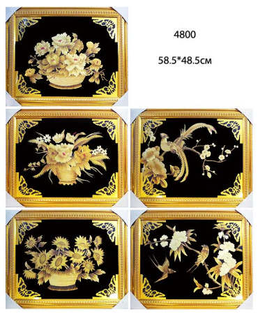 Картина из рисовой соломки 49х59 см / 4800 /уп.20/ Акция