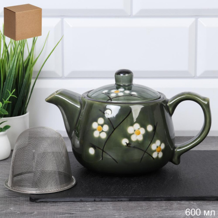 Чайник заварочный 600 мл с ситом / FU-3356 /уп 18/