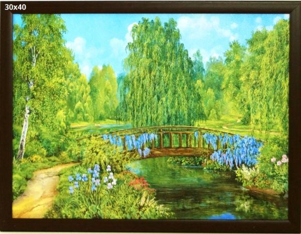 Репродукция картины 30х40 Цветочные берега / К823  / 2004C-036A /