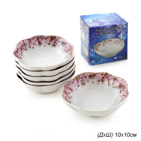 Салатники 6 штук 10 см Сакура / 4"HBD-1113 /уп.36/ 