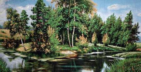 Гобелен полотно 50*100 S101 золотая нить