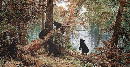 Гобелен полотно 60*120 F074/1 лебеди у домика