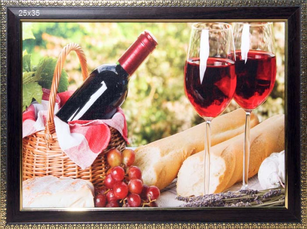 Постер в раме 25х35 Красное вино/ Art35/2808C-002A1/