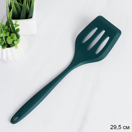 Лопатка с прорезями 29.5 см силиконовая / DR-704 /уп 400/0,063