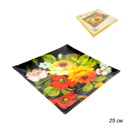 Тарелка квадратная / JS10 E017 /уп 24/