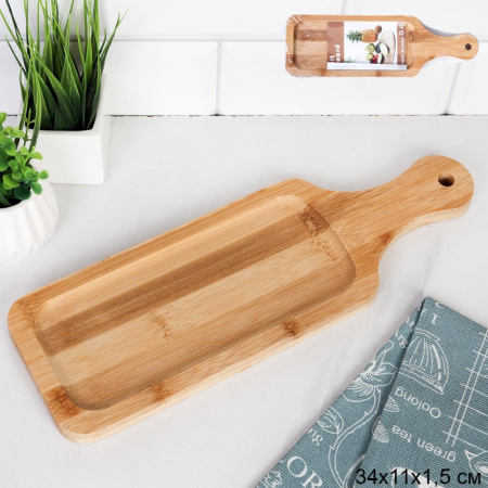 Доска для сервировки 34х11х1,5 см / DY-601 /уп 100/ бамбук
