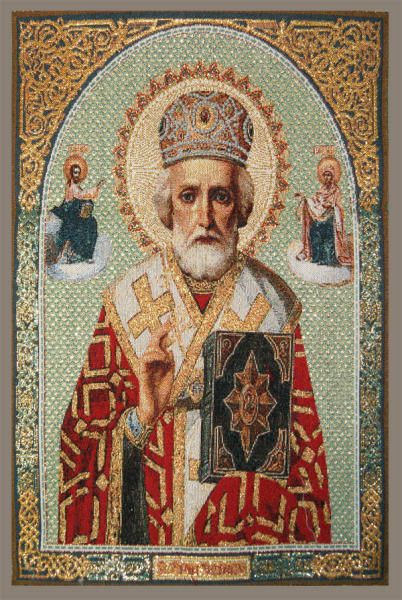 Гобелен полотно 20*30 N034 Николай Чудотворец