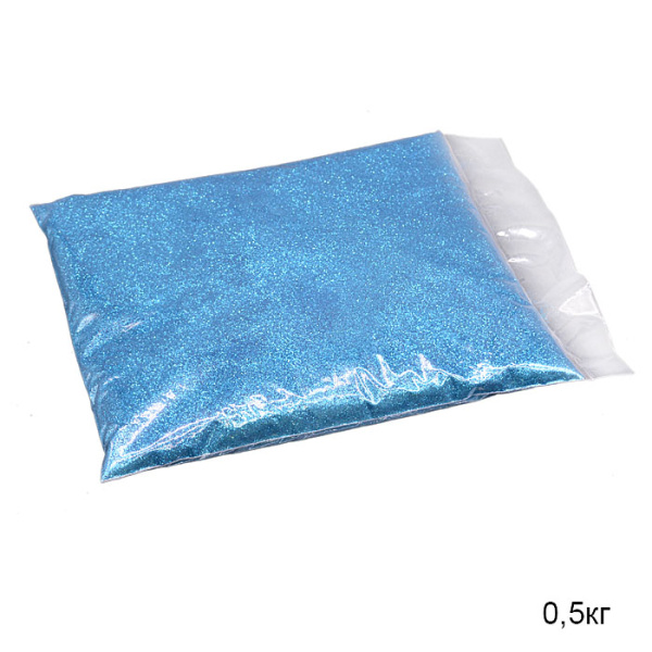 Глиттер голубой / 259-1/96 /уп 10/ 500 г
