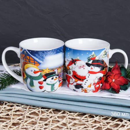Кружка новогодняя 380 мл / FG605 /уп 12/72/