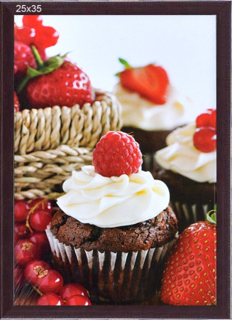 Постер в раме 25х35 Малиновый кекс / Art08 /2004C-036A/