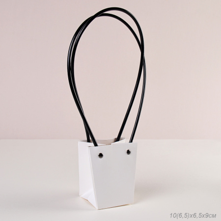 Пакет подарочный для цветов трапеция 10х9х6,5х6,5 / 904-4 /уп 10/600/белый