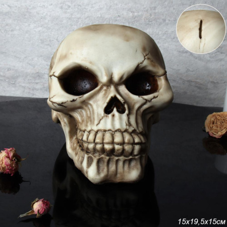 Копилка Череп 15 см / KY-19 /уп 24/Хэллоуин