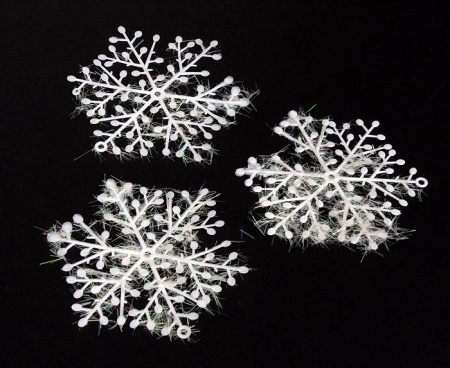 Снежинки 3 штуки 10 см/ HM1340062 /уп.3000/