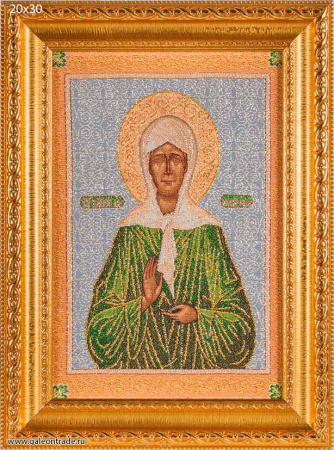 Икона Блаженная Матрона Московская 20x30 гобелен / N026 /KS4219-4/