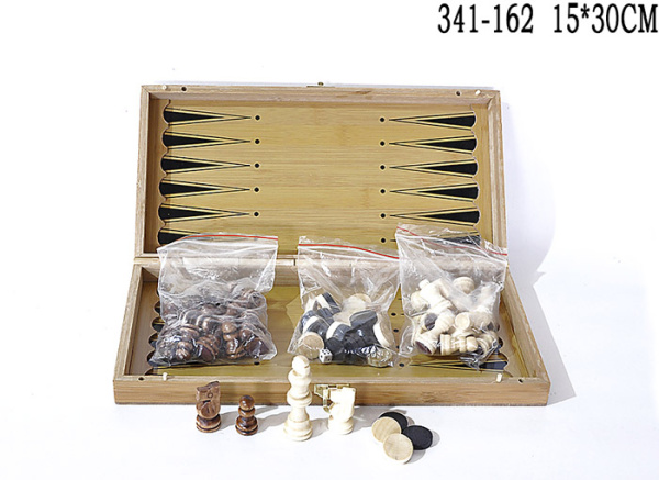 Игры настольные:нарды,шашки,шахматы / 341-162/ уп.36 /