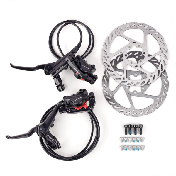 Тормозной набор дисковый гидравлический передний+задний X-SPARK HD-M200 2 поршня, длина передн. =850