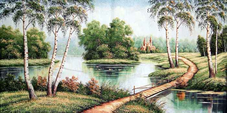 Гобелен полотно 60*120 F349 золотая нить