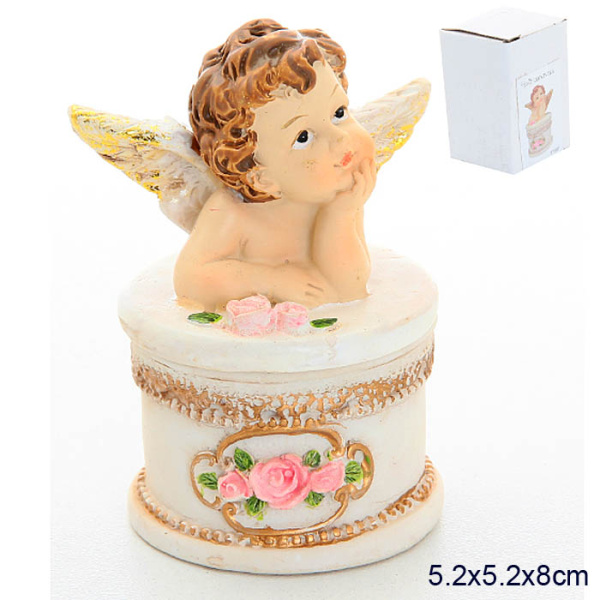 Шкатулка Ангелочек 5,2х5,2х8 см / 670001 /