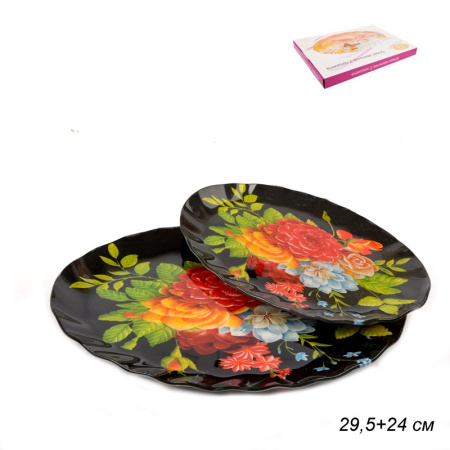 Блюдо овальное 2 предмета 30 и 25 см / 1033-Z327 /уп.12/